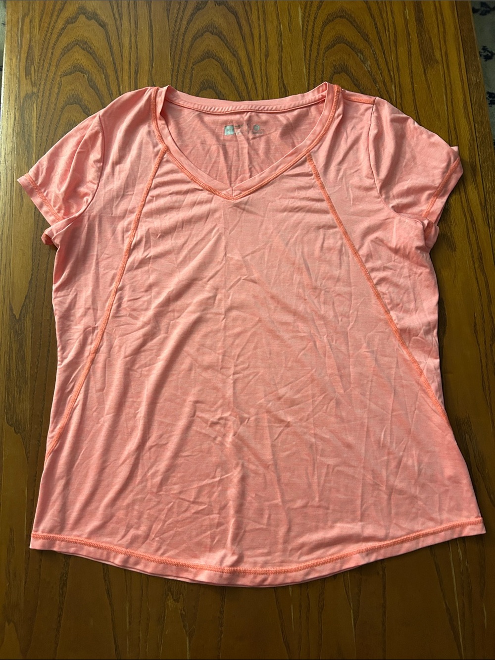Xersion Coral Pink V-Neck Short Sleeve Tee
